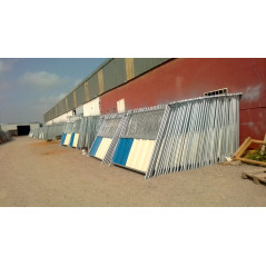 CLOTURE MOBILE SEMI OPAQUE 2X2M