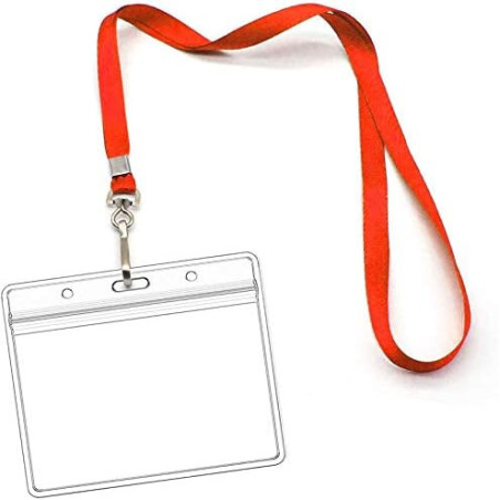 CORDON EN NYLON ROUGE POUR PORTE BADGE