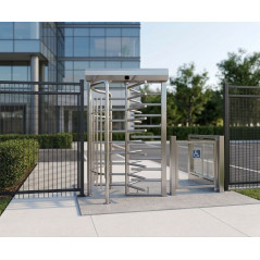 Tourniquet pleine hauteur en acier inoxydable – Sécurité maximale & contrôle d’accès