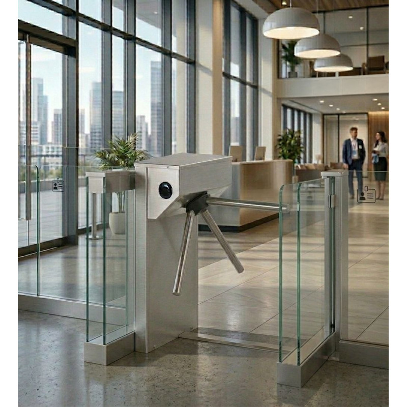 TOURNIQUET TRIPODE RABATTABLE 1SEUL EN ACIER INOXYDABLE SANS LECTEUR