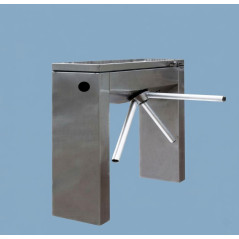 Single-Post Stainless Steel 1-Lane Tripod Turnstile Without Reader
